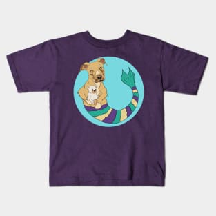 Pookie the Pit Bull Mermutt Kids T-Shirt